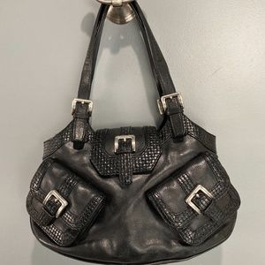 COLE HAAN Black Leather Shoulder Bag